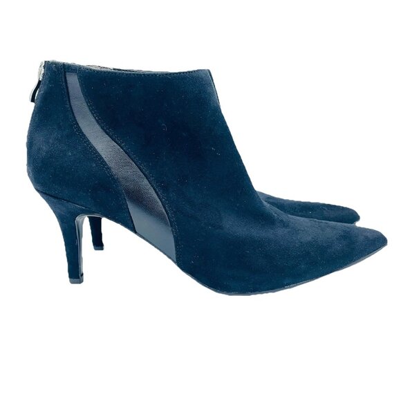 LifeStride Shoes - Life Stride Shoes Womens Size 10 M Black Sparrow Faux Suede Heels Booties Zip